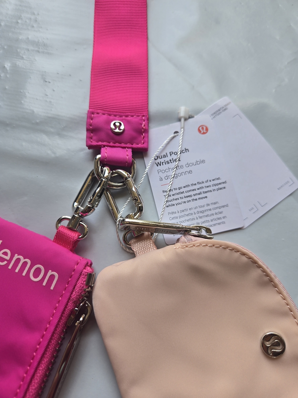lululemon Dual Pouch Wrislet Wallet NEON PINK - Picture 8 of 8